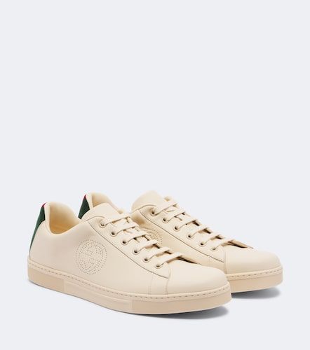 Baskets Ace Web Stripe en cuir - Gucci - Modalova