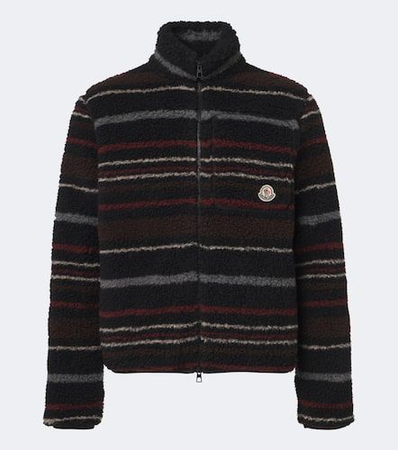 Cardigan en laine mélangée à rayures - Moncler - Modalova