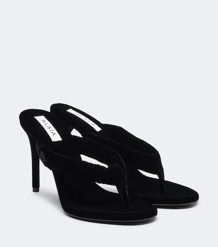 Alaïa Mules 90 en velours - Alaia - Modalova