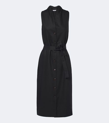 Robe midi en lin et soie à ceinture - Max Mara - Modalova