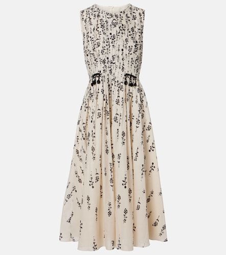 Robe midi en coton à fleurs et ornements - 'S Max Mara - Modalova