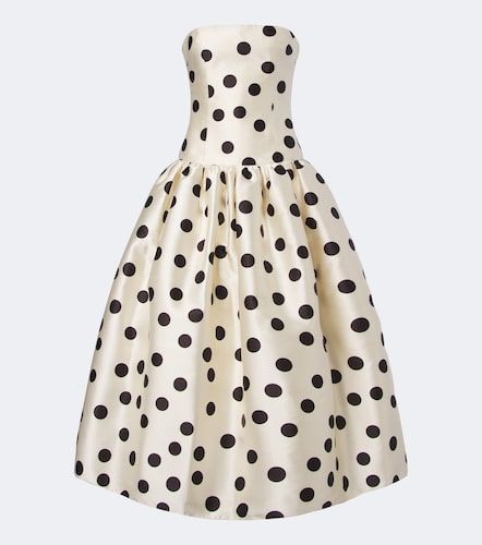 Robe longue Leyla en satin à pois - The New Arrivals Ilkyaz Ozel - Modalova