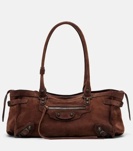 Sac Le City East-West Small en daim - Balenciaga - Modalova