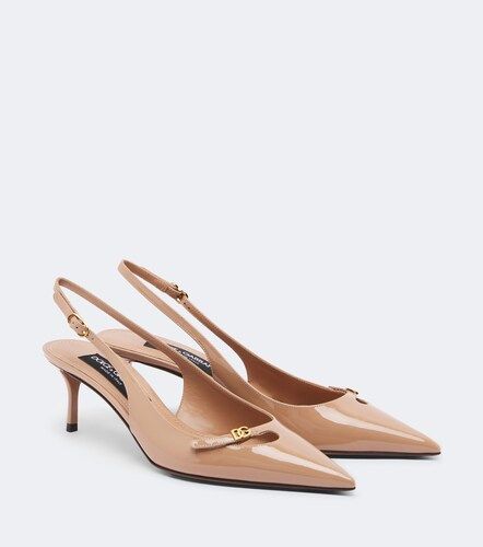 Escarpins slingback DG en cuir verni - Dolce&Gabbana - Modalova