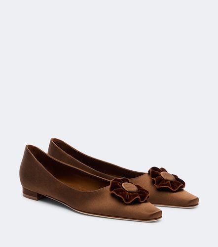 Ballerines Fortanflat en satin - Manolo Blahnik - Modalova