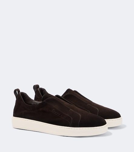 Santoni Baskets slip-on en daim - Santoni - Modalova