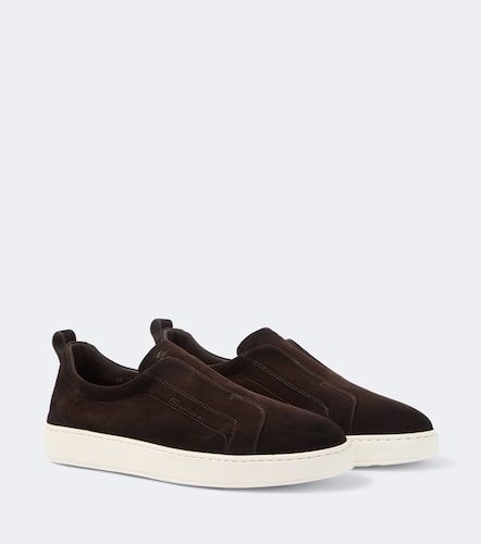 Santoni Baskets slip-on en daim - Santoni - Modalova