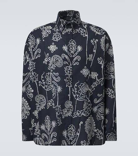 Chemise en seersucker de coton imprimé - Giorgio Armani - Modalova