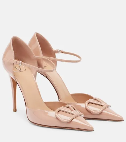 Escarpins Logo 100 en cuir verni - Valentino Garavani - Modalova