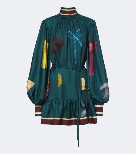 Alémais Robe Rosette en soie à imprimé - Alemais - Modalova