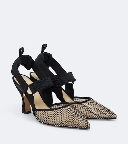 Escarpins Colibrì en mesh et daim à cristaux - Fendi - Modalova