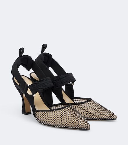 Escarpins Colibrì en mesh et daim à cristaux - Fendi - Modalova