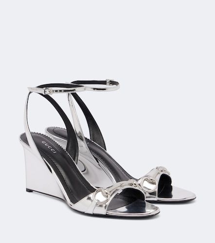 Gucci Sandales compensées en cuir - Gucci - Modalova