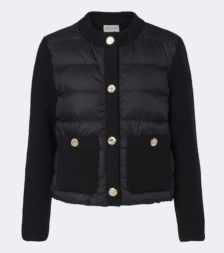 Cardigan matelassé en laine mélangée - Moncler - Modalova
