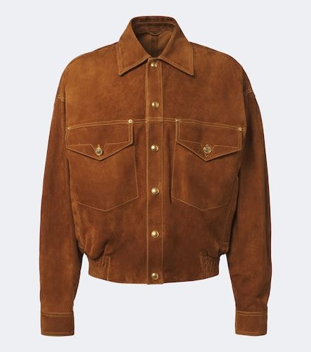 Versace Veste blouson en daim - Versace - Modalova