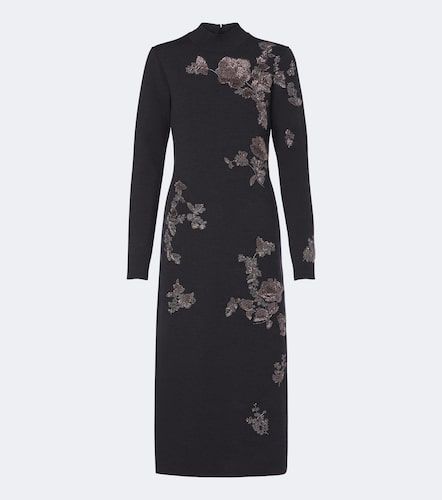 Robe pull en laine mélangée à perles - Oscar de la Renta - Modalova