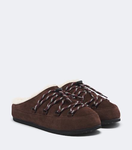 Prada Mules en daim et shearling - Prada - Modalova