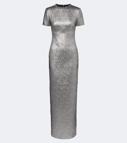 Robe longue en lamé à ornements - Roland Mouret - Modalova