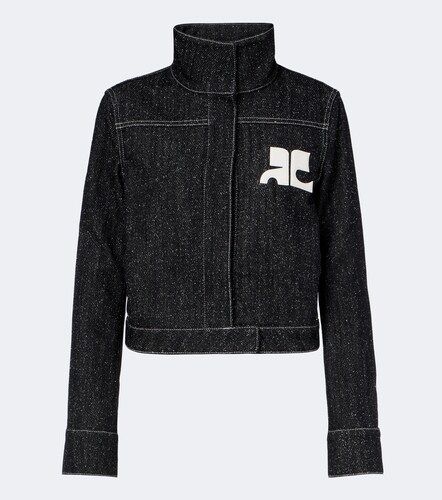 Courrèges Veste en denim façon tweed à logo - Courreges - Modalova