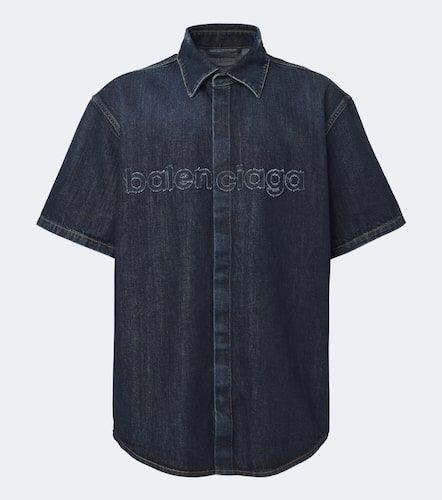 Balenciaga Chemise en denim à logo - Balenciaga - Modalova