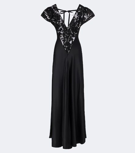 Robe longue en satin de soie à sequins - Rodarte - Modalova