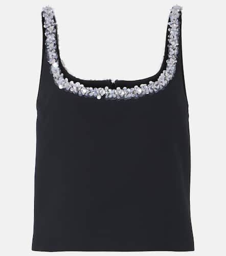 Top en crêpe de soie et laine à sequins - Gucci - Modalova