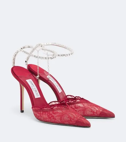 Escarpins Saeda en dentelle à ornements - Jimmy Choo - Modalova
