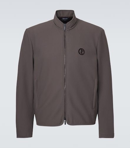 Veste blouson à logo - Giorgio Armani - Modalova