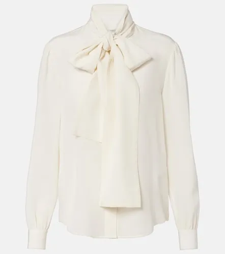 Blouse en soie à col lavallière - Saint Laurent - Modalova