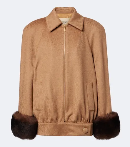 Veste blouson en poil de chameau - Valentino Garavani - Modalova