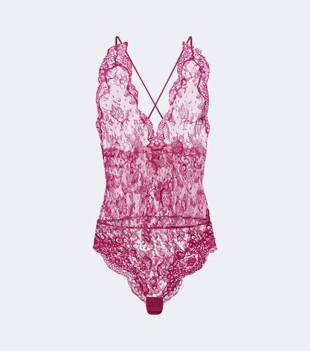 Body en dentelle de coton mélangé - Saint Laurent - Modalova