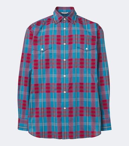 Chemise en coton et soie à carreaux - Auralee - Modalova