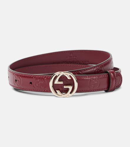 Ceinture Interlocking G en cuir - Gucci - Modalova