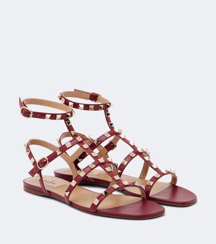 Sandales Rockstud en cuir - Valentino Garavani - Modalova