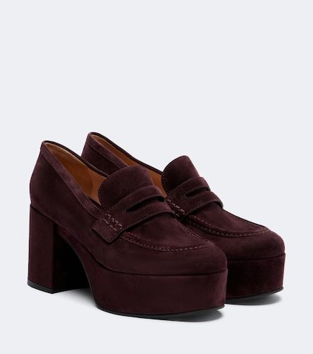 Mocassins à plateau Jenna en daim - Gianvito Rossi - Modalova
