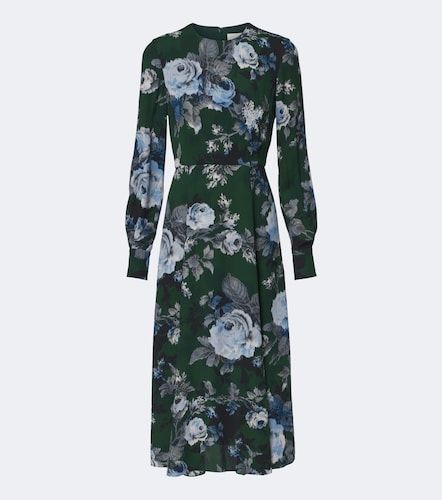 Erdem Robe midi en crêpe à fleurs - Erdem - Modalova