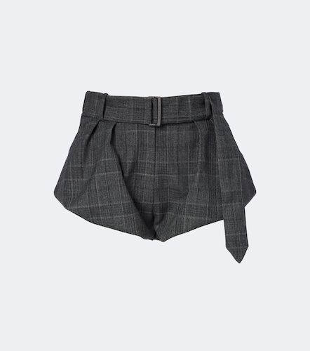 Short en laine vierge à carreaux - Magda Butrym - Modalova