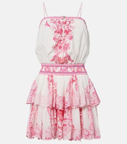 Robe en coton à imprimé et ornements - Camilla - Modalova
