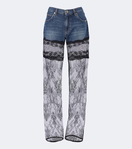 Blumarine Jean wide à dentelle - Blumarine - Modalova