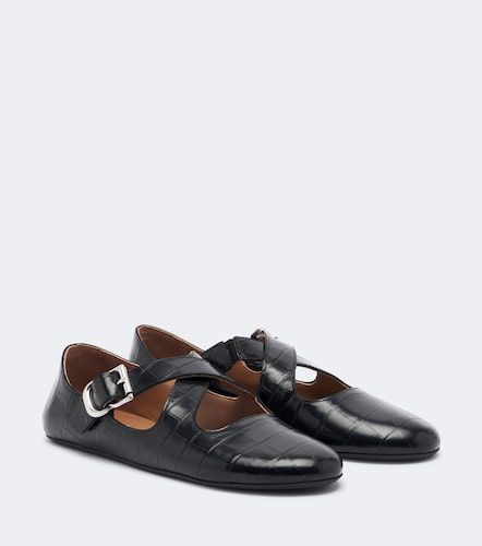 Alaïa Ballerines en cuir façon croco - Alaia - Modalova
