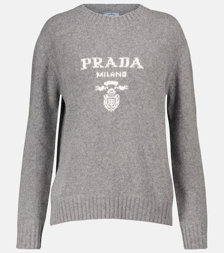 Pull en laine et cachemire à logo - Prada - Modalova