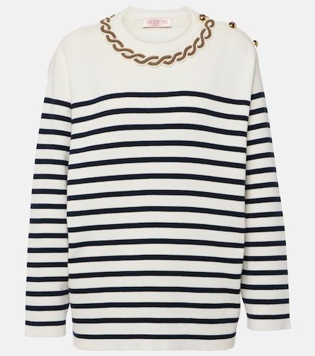 Pull en coton brodé - Valentino Garavani - Modalova