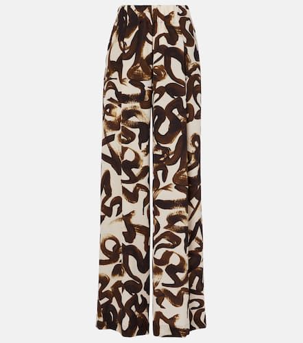 Pantalon ample imprimé à taille haute - Dries Van Noten - Modalova