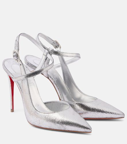 Escarpins slingback Jenlove 100 en cuir métallisé - Christian Louboutin - Modalova