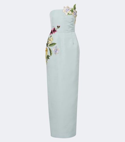Robe longue bustier en soie - Oscar de la Renta - Modalova