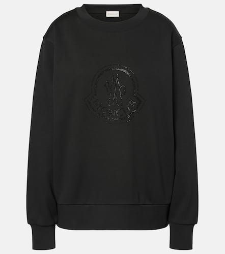 Sweat-shirt en coton mélangé à logo - Moncler - Modalova