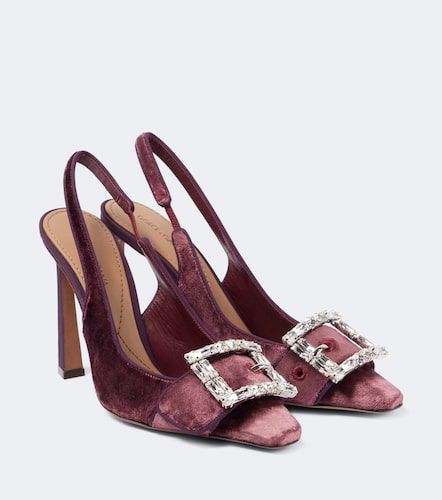 Escarpins slingback en velours à ornements - Dolce&Gabbana - Modalova