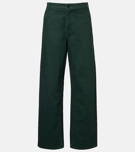 Pantalon droit en gabardine de coton - Miu Miu - Modalova
