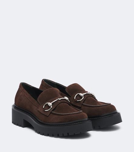 Mocassins Rhody Horsebit à plateau en daim - Gucci - Modalova