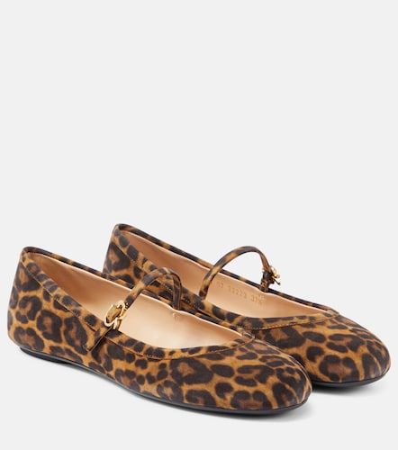 Ballerines Carla en daim à motif léopard - Gianvito Rossi - Modalova